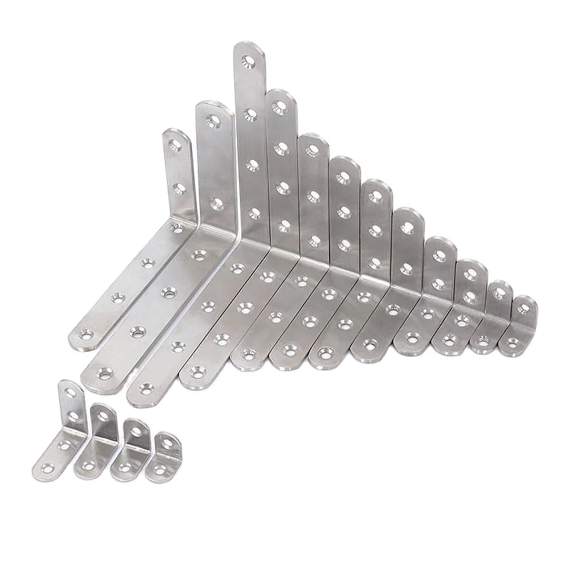 Stainless Steel Heavy Duty Furniture Support Bracket Metal L Shape Wall Mount Brackets For Mounting Shelf