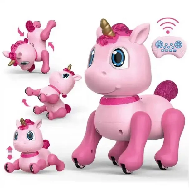 2.4g Remote Control Smart Walking Unicorn Horse Interactive Intelligent Rc Robot Toy With Music For Kid