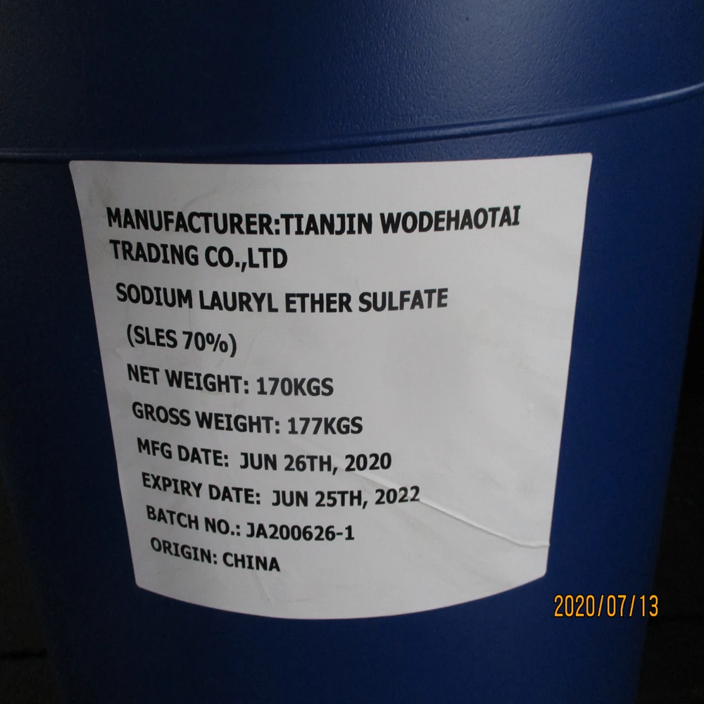 sles N70 sodium lauryl ether sulfate  SLES 70% sodium lauryl ether sulfate 70%