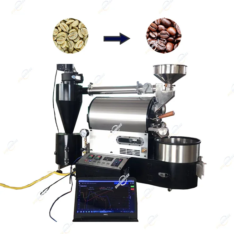 Small 2kg 3kg 5kg 10kg 15kg Coffee Bean Roaster Commercial Coffee Roasting Machine For Industrial Beans Roasters Machines