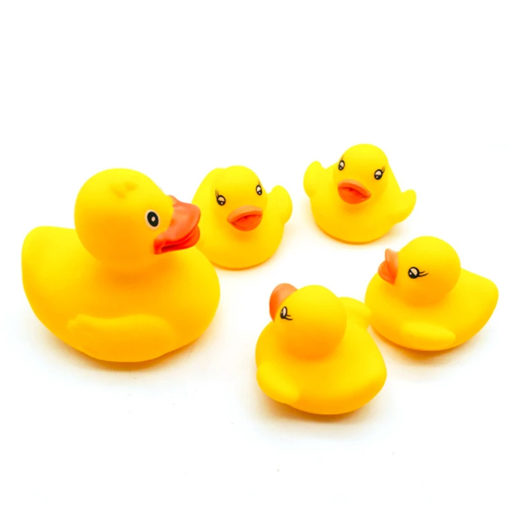 Kids Shower Swimming little Mini Yellow Bulk Rubber Duck Bath Toy Sound Floating Ducks for baby
