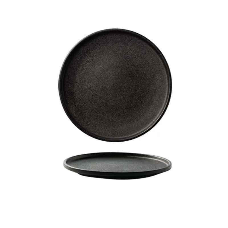 Luxury Modern Porcelain Japanese Style Ceramic Black And White Plates Sets Dinnerware Dishes