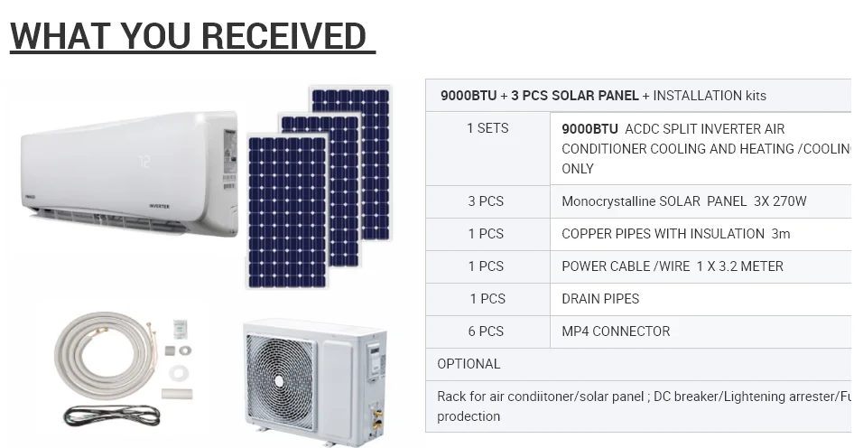 HYBRID ON GRID CHEAP FACTORY ACDC INVERTER  12000BTU 1.5HP 1 TON SOLAR AIR CONDITIONER