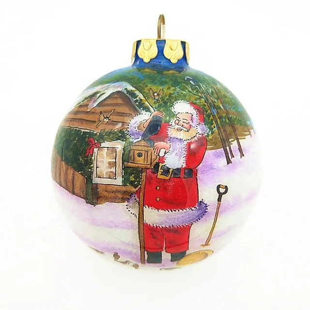 OEM Custom Personalized Christmas Glass Ball Glass Christmas Ball Ornaments Small Colored Glass Balls For Christmas Tree