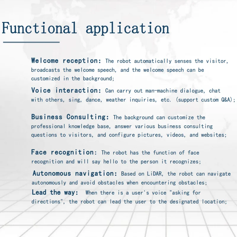 Intelligent Welcome Robot Reception Service Robot Artificial AI Smart Robot Commercial Waiter