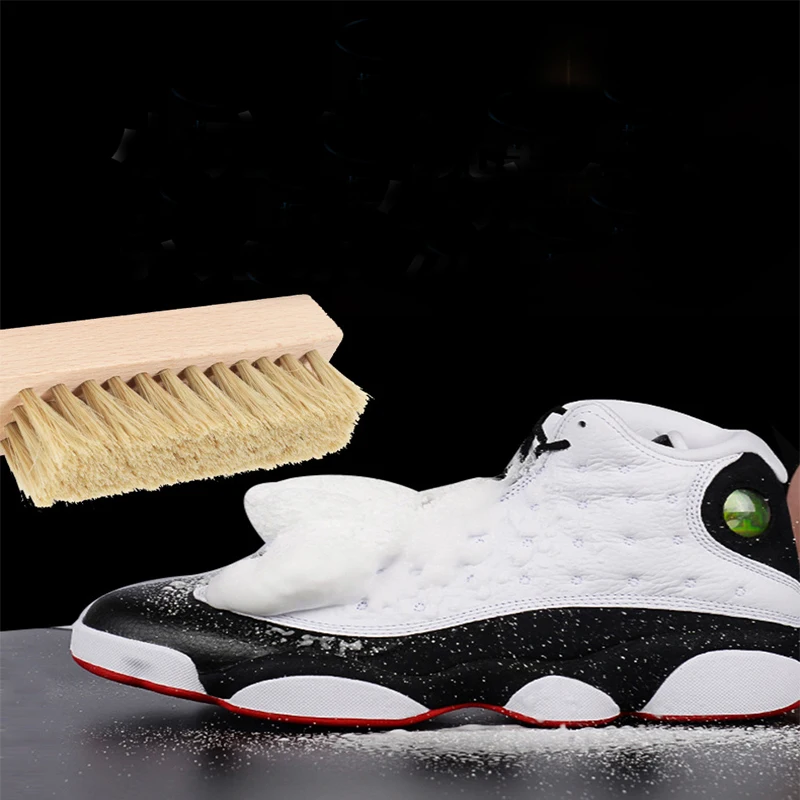 Factory price sneaker wooden shoe brush for cleaning shoe