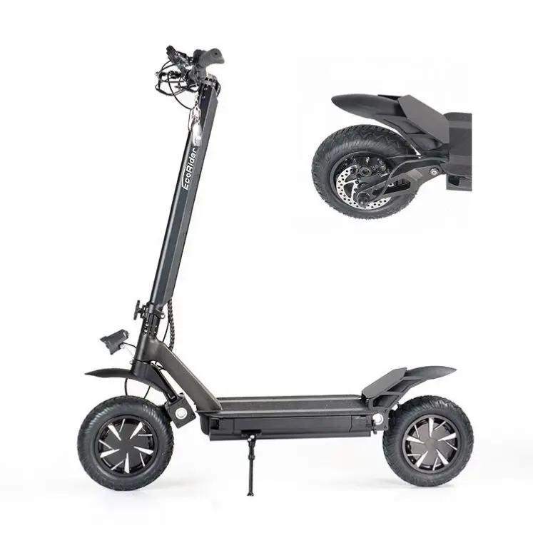 
Ecorider Folding 2000W 48V Electric Skateboard Dual Motors Dual Batteries Off Road Electric Scooter 