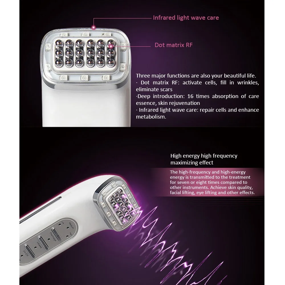 rf skin tightening device high-frequency electromagnetic wave remove wrinkle scar radio frequency skin tightening facial machine