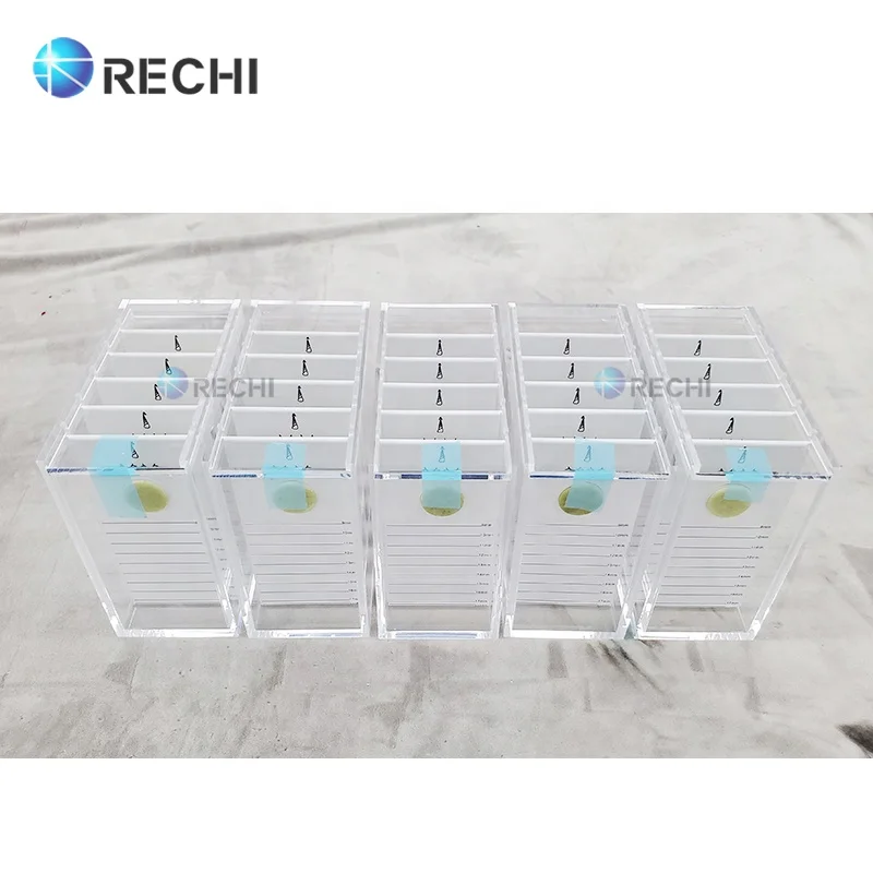 RECHI Custom Acrylic False Eyelash Organizer Packing Box With Lash Tiles & Jade Stone,Acrylic Lash Extension Storage Box Case