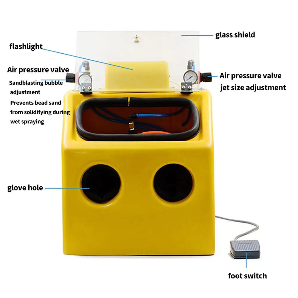 China Supply Frosted Glass Sand Bracelet Polishing Pneumatic Small Water Equipment Jewelry Sandblasting Machine Sandblaster