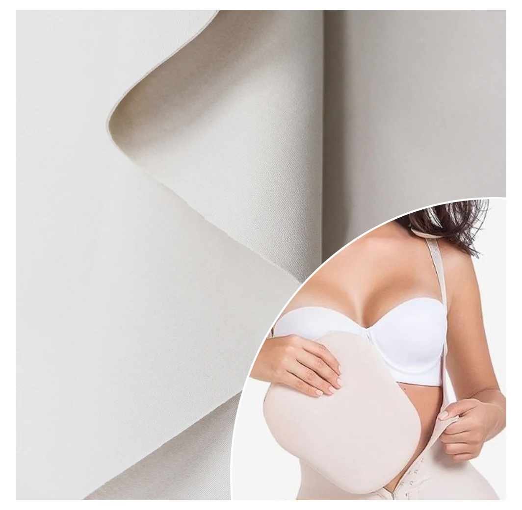 Wingtex Columbia Fajas Nylon 70% Spandex 30% 330GSM High Stretch Thick Spandex Fabric For Shapewear