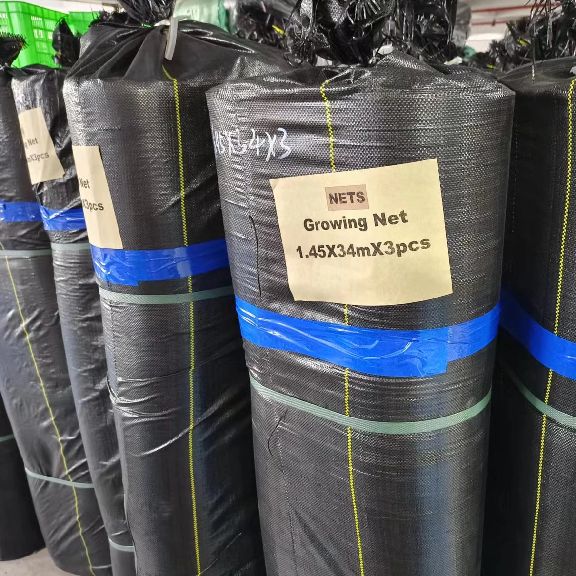 Mushroom growing net application for the bed frame of button mushroom cultivation racks 1.45m*34m