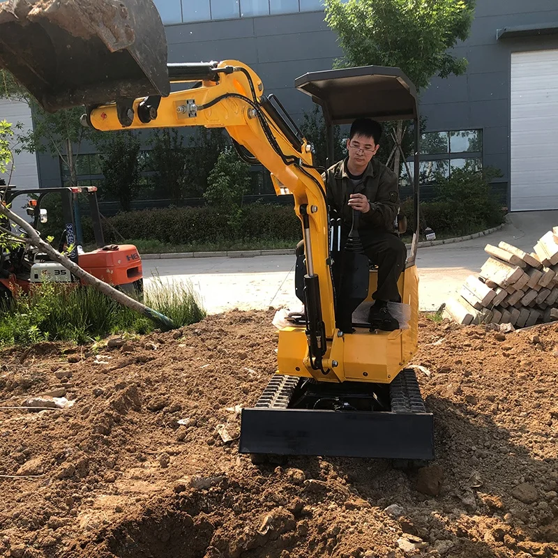 0.5 T 1 Ton Mini Hydraulic Excavator Rake Attachment Grab Bucket Bushings Bobcat Concrete Mixer Used Japan Micro Digger Flail