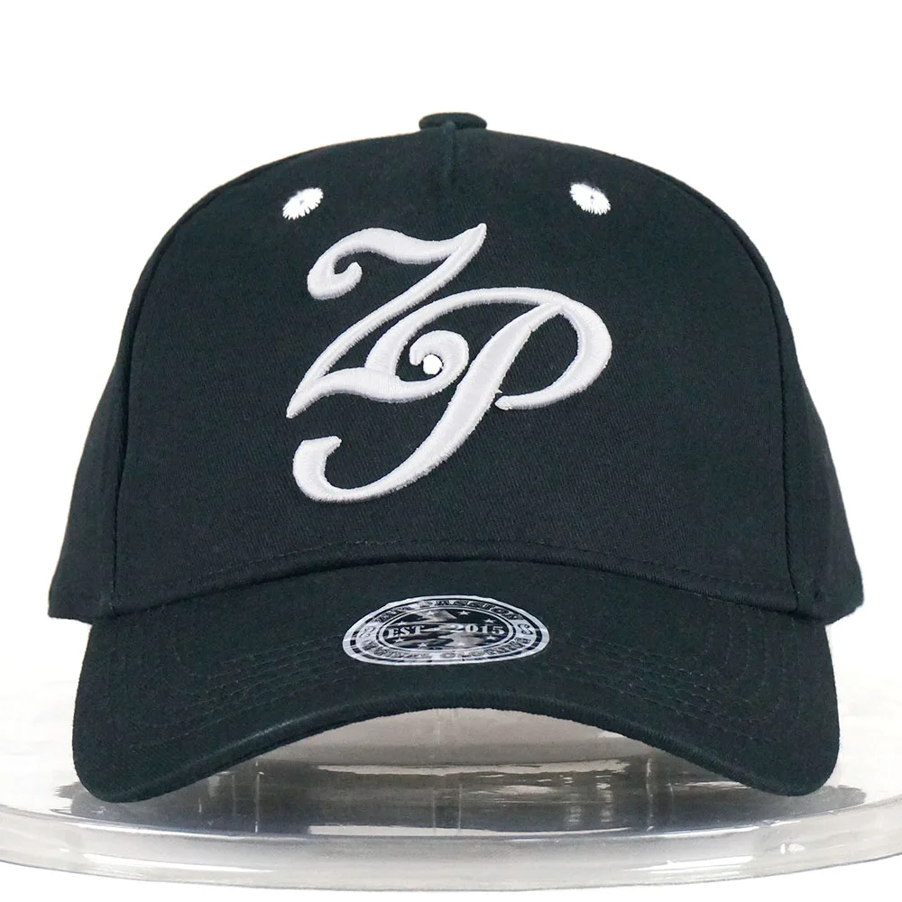 
Personalized Black Cotton 5 Panel Embroidery Baseball cap sports Hat 