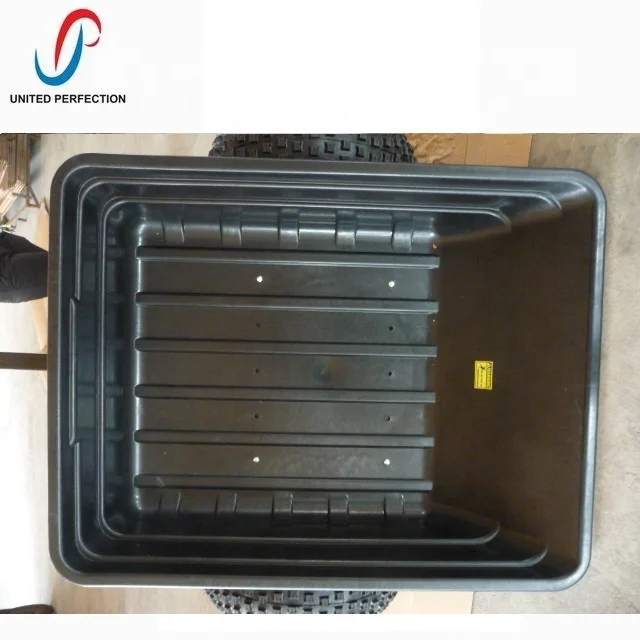 Promotional 2020 Promotional 300L 10 Cuft atv tow behind trailer atv poly trailer lawn mower trailer for sale