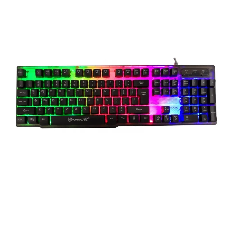 Professional produce new USB wired multimedia Metal Gaming LED Backlight Laser Keyboard KBL-707U with FN+ keys