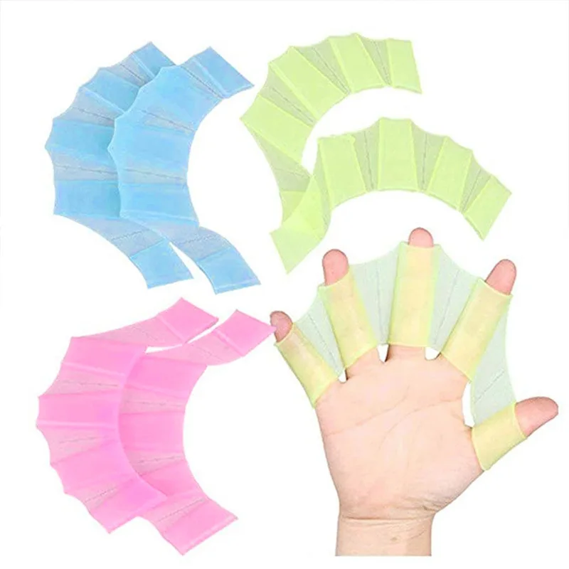 Good Quality Unisex Frog Type Silicone Girdles Swimming Hand Fins Flippers Palm Finger Webbed Paddle Water Sports Tool