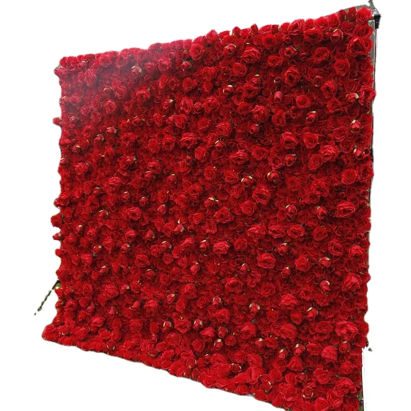 Tropical Floral Decoration Wedding Supplier Walls Back Drop Roll up Flower Wall Backdrop
