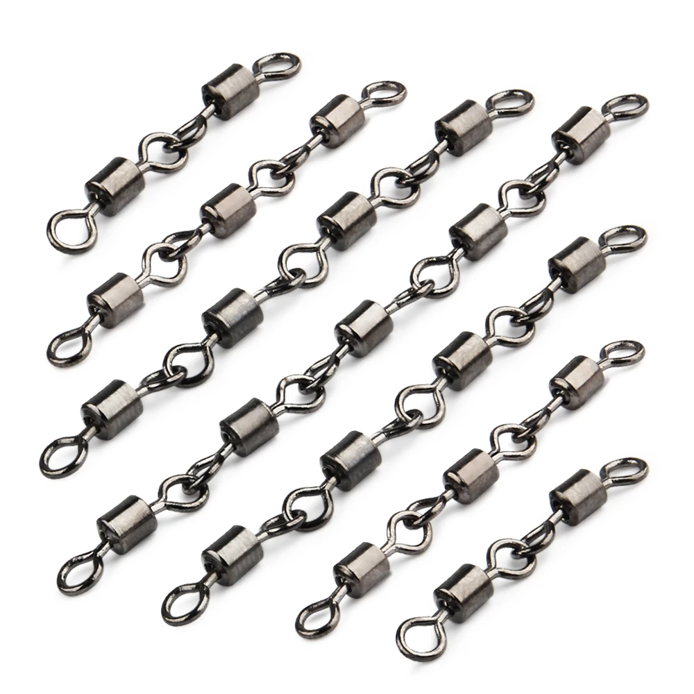Spinpoler Five Four Three Joint Rolling Swivel With Nice Snap Fishing Accessories Connector For Lure Fishhook Fishing Tackle