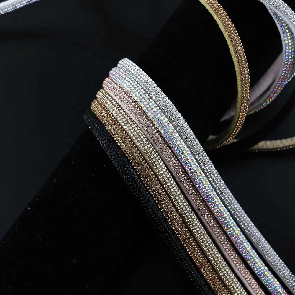 High Quality Rhinestone Strip For Sandal Decoration Crystal Strips Rhinestone Rope For Shoes