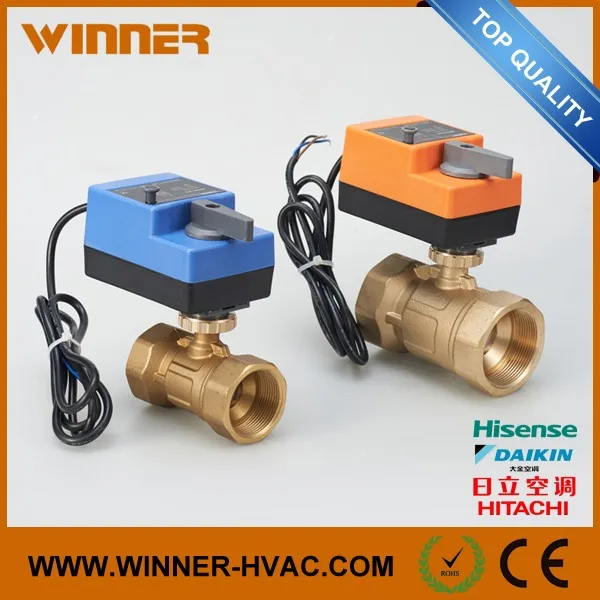 Winvall Electric Water Flow Brass Valve Manual Handle Operated Motorized Actuator Control Ball Valve 1/2' 3/4' 1'