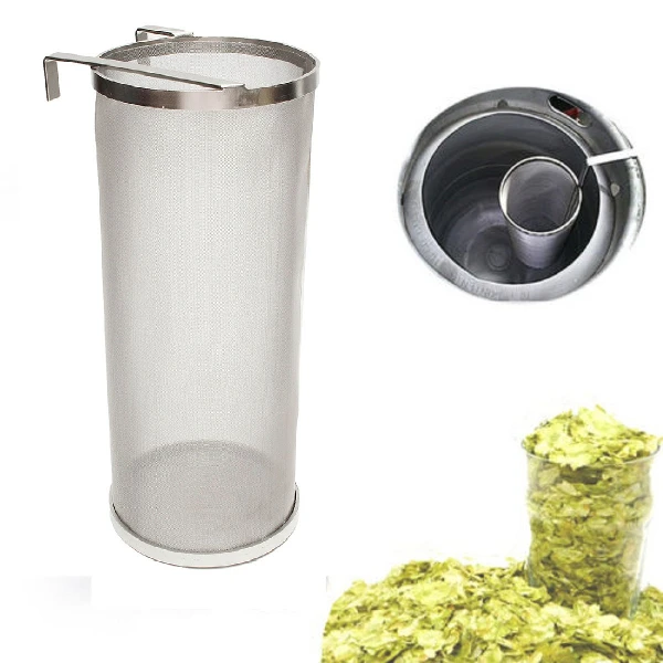 400 Micron Keg Hop Filter Mesh Stainless Steel Mesh Beer Hop Spider for Whole Leaf Hops