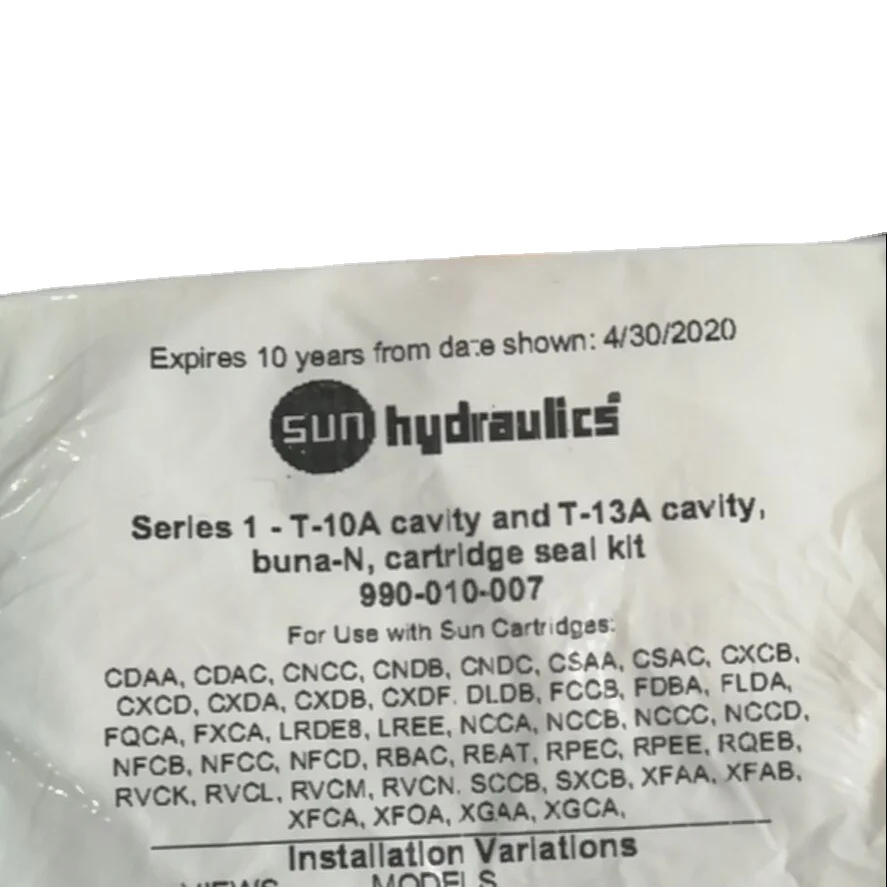 990010007 990-010-007 SUN hydraulics Original USA Series 1 - T-10A cavity and T-13A cavity, buna-N, cartridge seal kit in stock