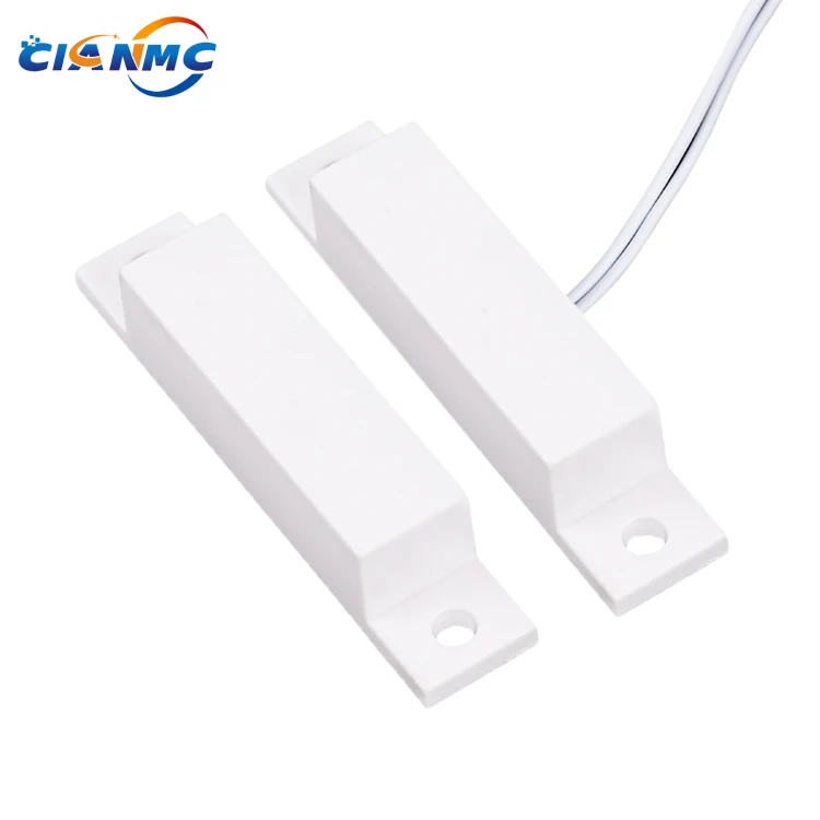Wired NO/NC/COM Magnetic Non-Contact Sensor With Center Or Side Wire Leads For Door Alarm Usage