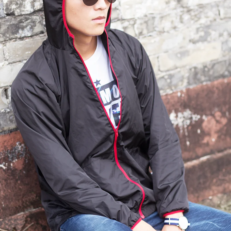 Customize Windbreaker Zipper Logo Printing New Design Logo Long Sleeve Plus Size Zip Up Waterproof Jacket