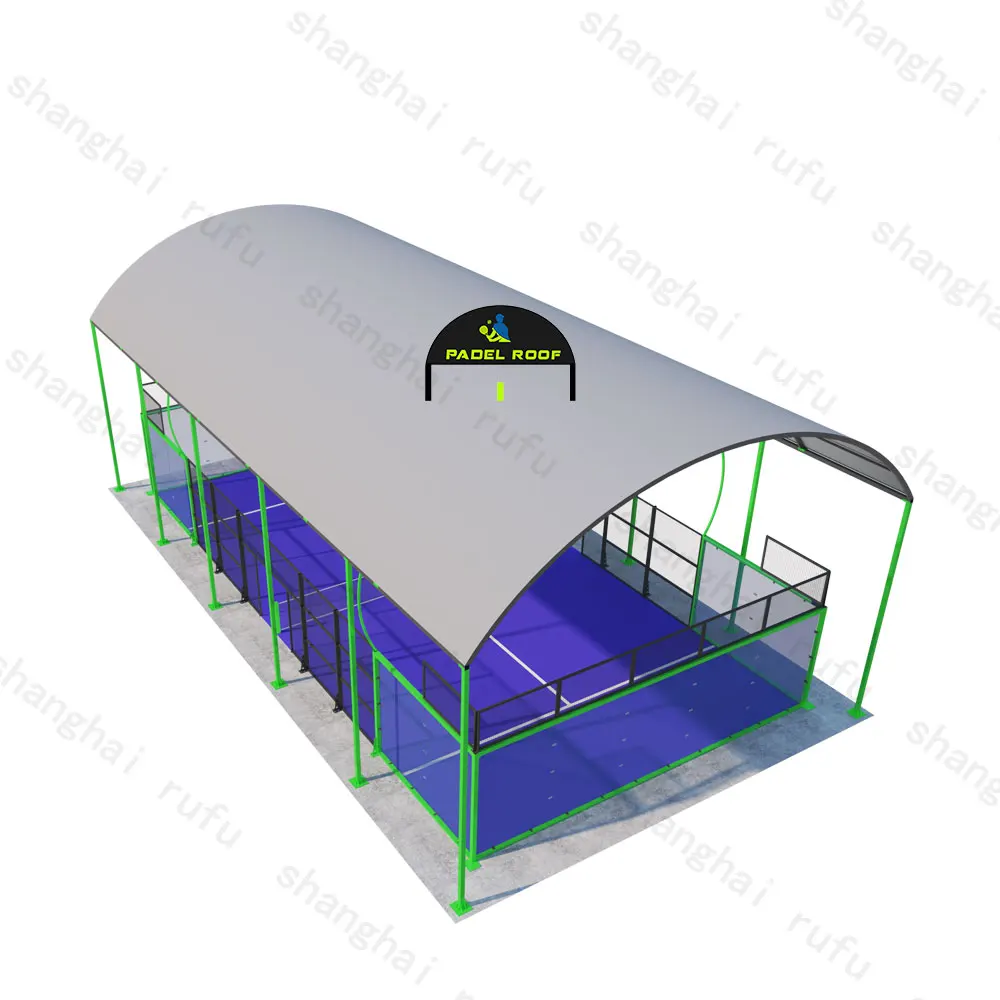 Outdoor Paddle Tennis Court Sports Modular Cancha De Padel Tent Structure Insulated Padel Tennis Court with Cover Roof