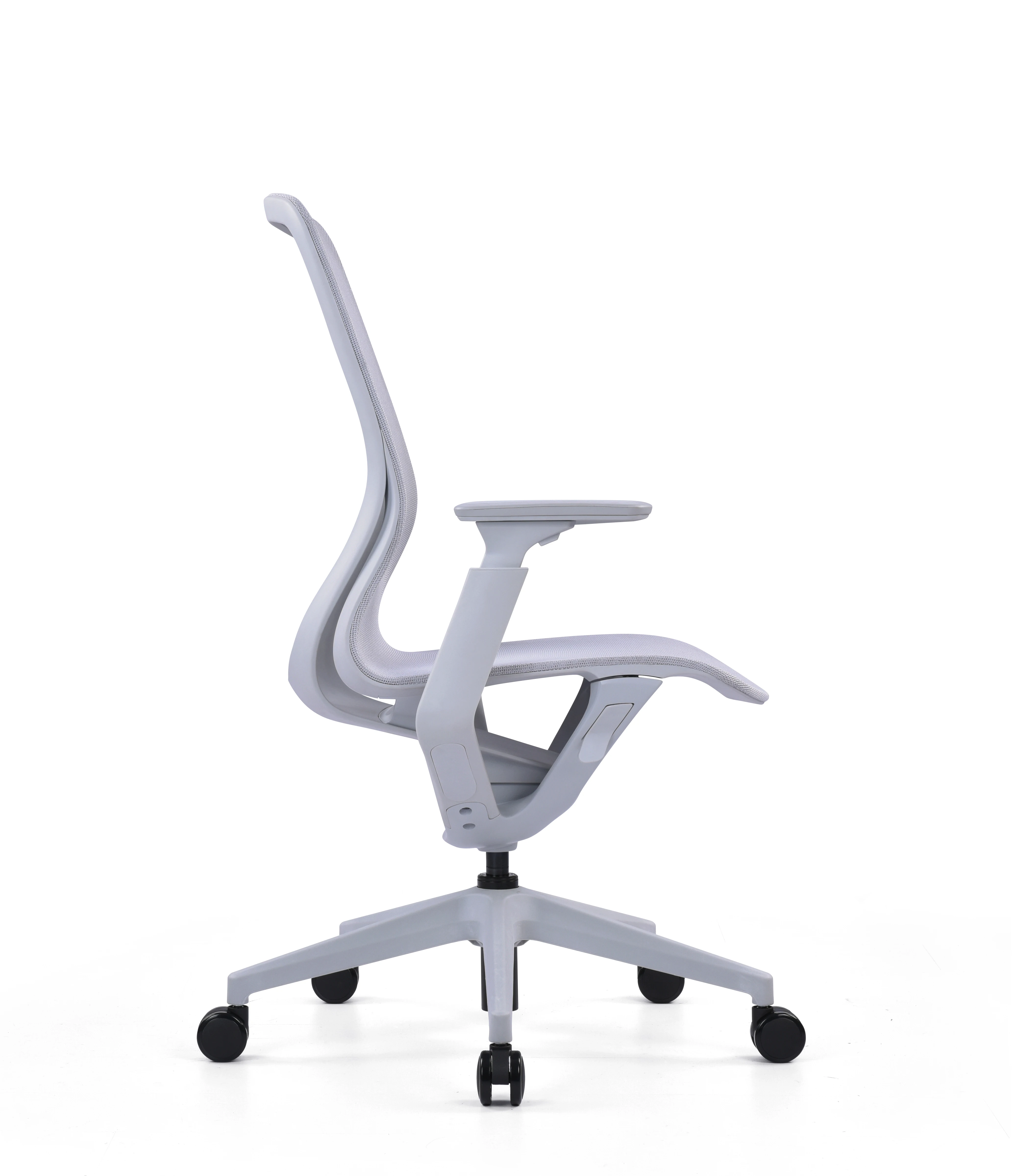 Factory Supply Feat Top Grey Color Office Mesh Chair Ergonomics Portable Moveable Office Chair