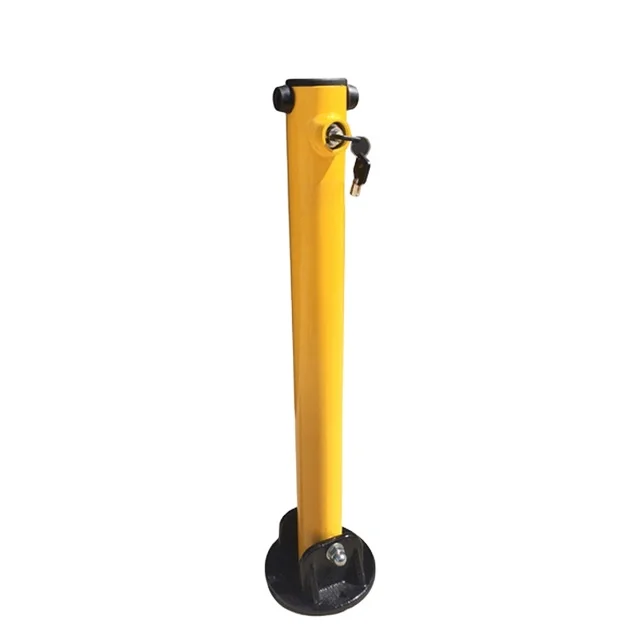 Factory wholesale lockable Manual Operated Folding Down Car Parking traffic Post Pole Bollard