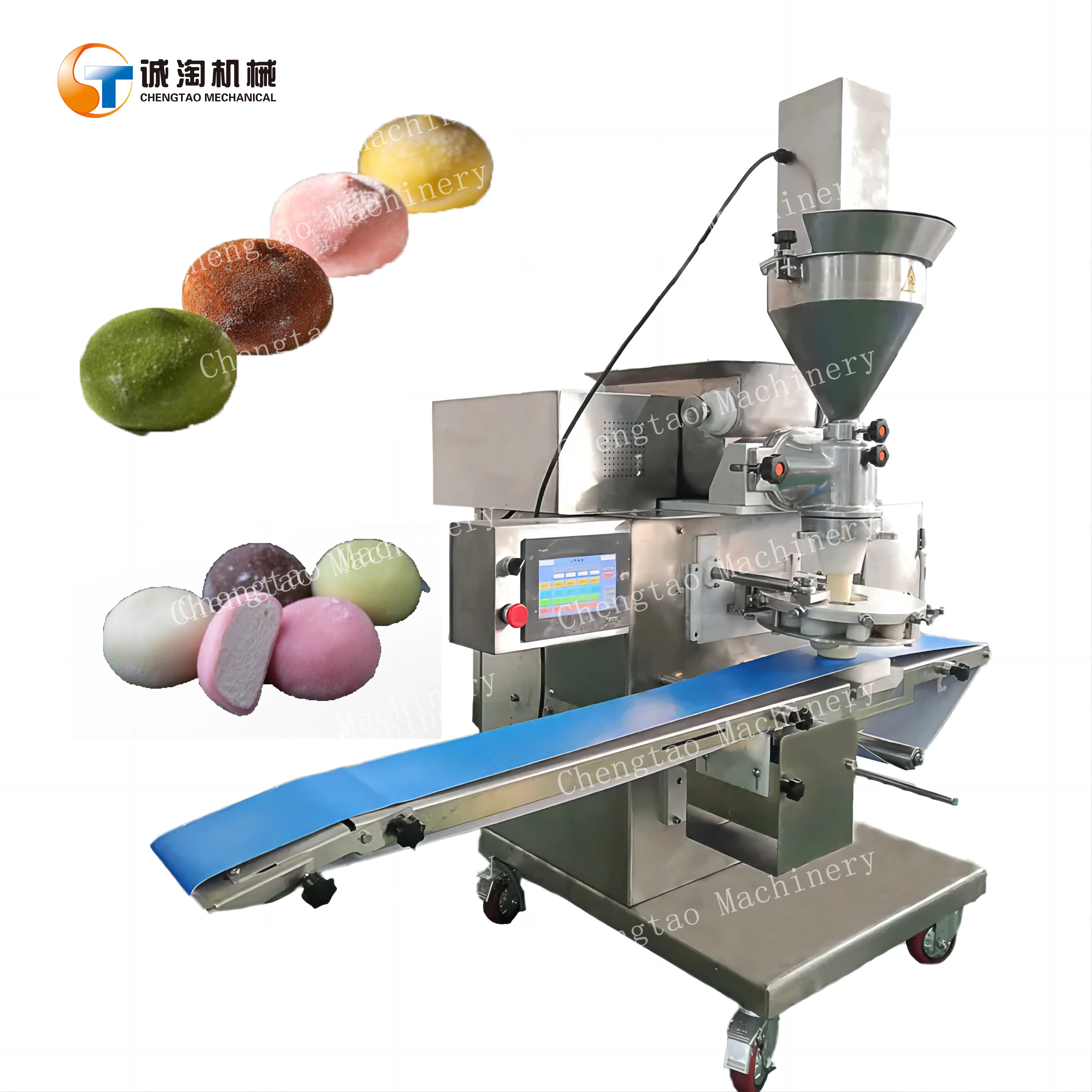 Chengtao Factory Supply Automatic Japanese Daifuku Mochi Maker Making Forming Machine Mini Ice Cream Mochi Making Mochi Machine