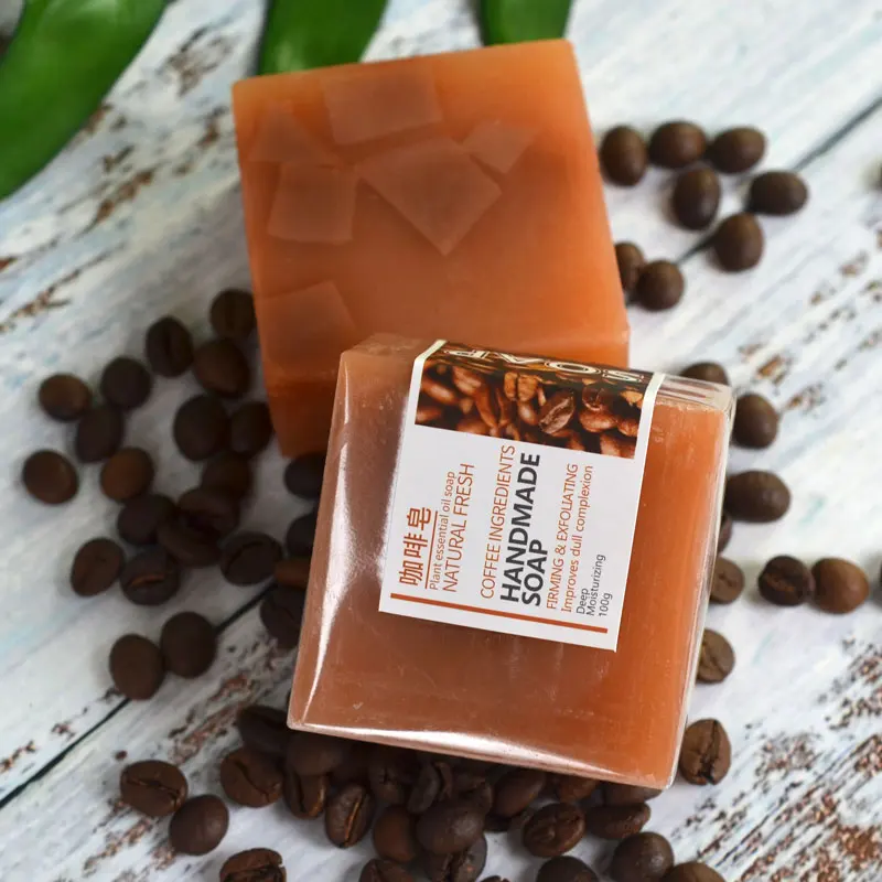 QQLR Biotech Natural Organic 100g Skin Care Whitening Soap Firming Exfoliating Coffee Handmade Soap