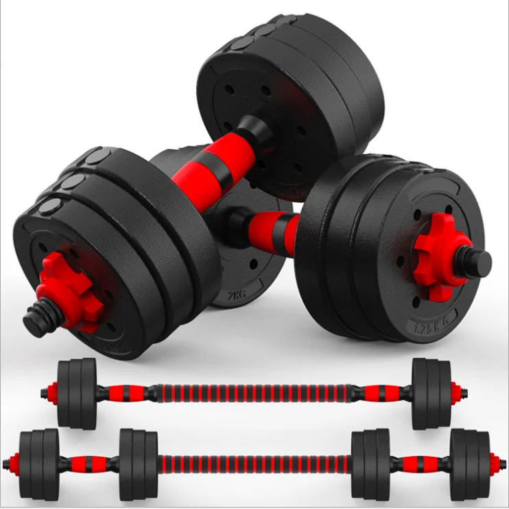 20 Kg /30Kg/ 50Kg cheap adjustable dumbbell barbell plastic cement dumbbell set