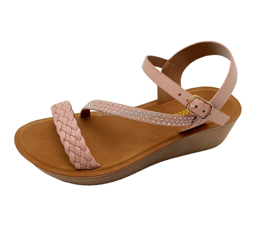 Low MOQ Newly Diamond Design Cheap Price High Heel OEM Customized Big Size Range Anti slip Sole Girl & Lady Sandal Shoes