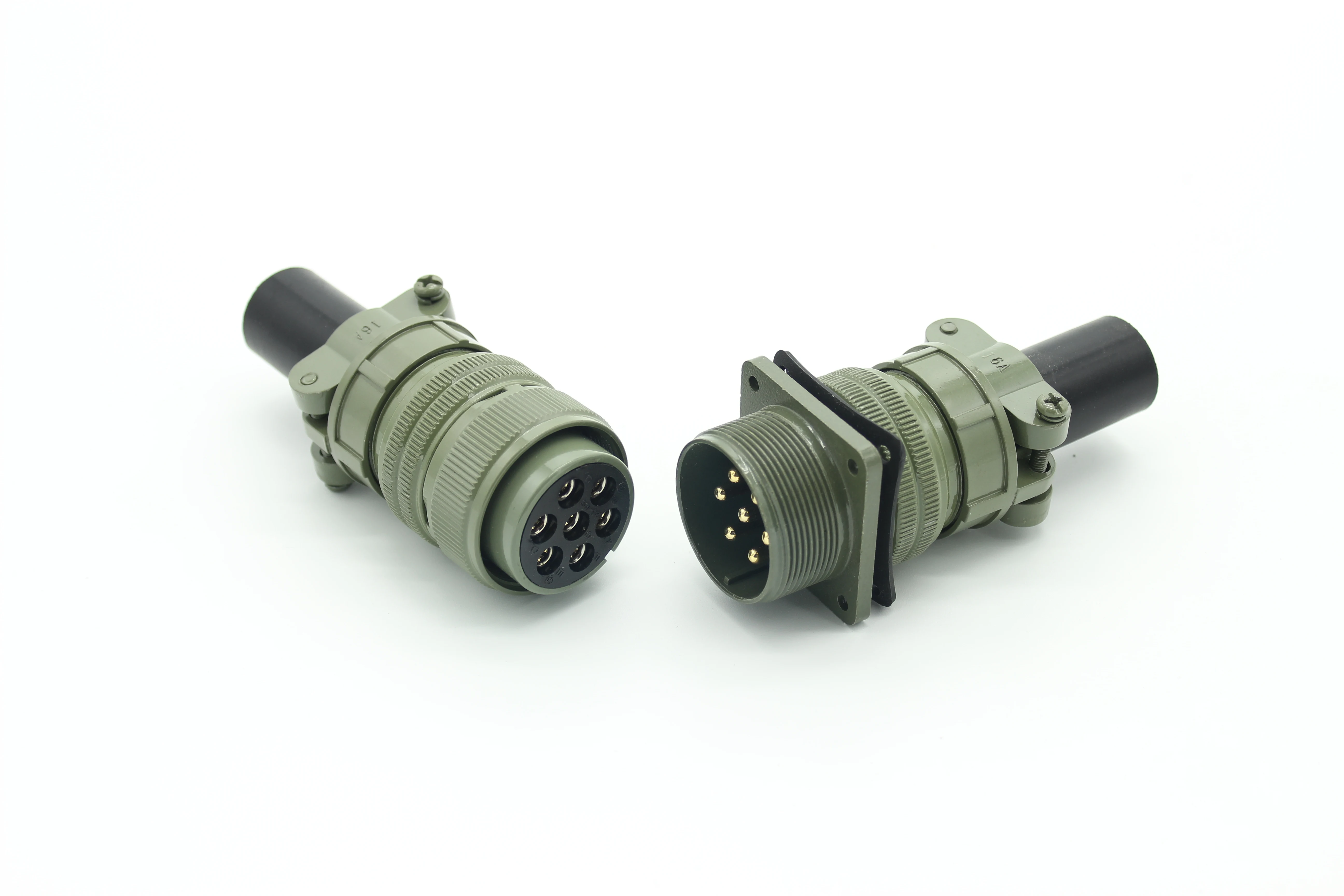 Mil Dtl 5015 Series Silver Contact Cadmium Plating Olive Green Circular Metal Connector 3100a 20-11p