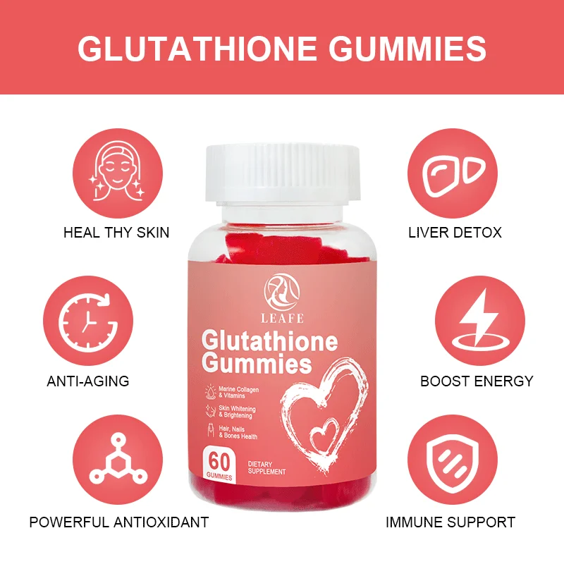 Private Label Glutathione Gummies Collagen Anti-aging L-glutathione Gummies Supplement Brightening Skin Whitening