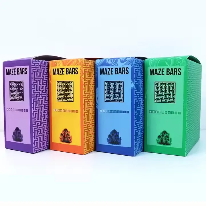 Luxury Custom Printed Design Retail Display Paper Box Candy Snack Food Mushroom Chocolate Bar Packaging Boxes With Logo