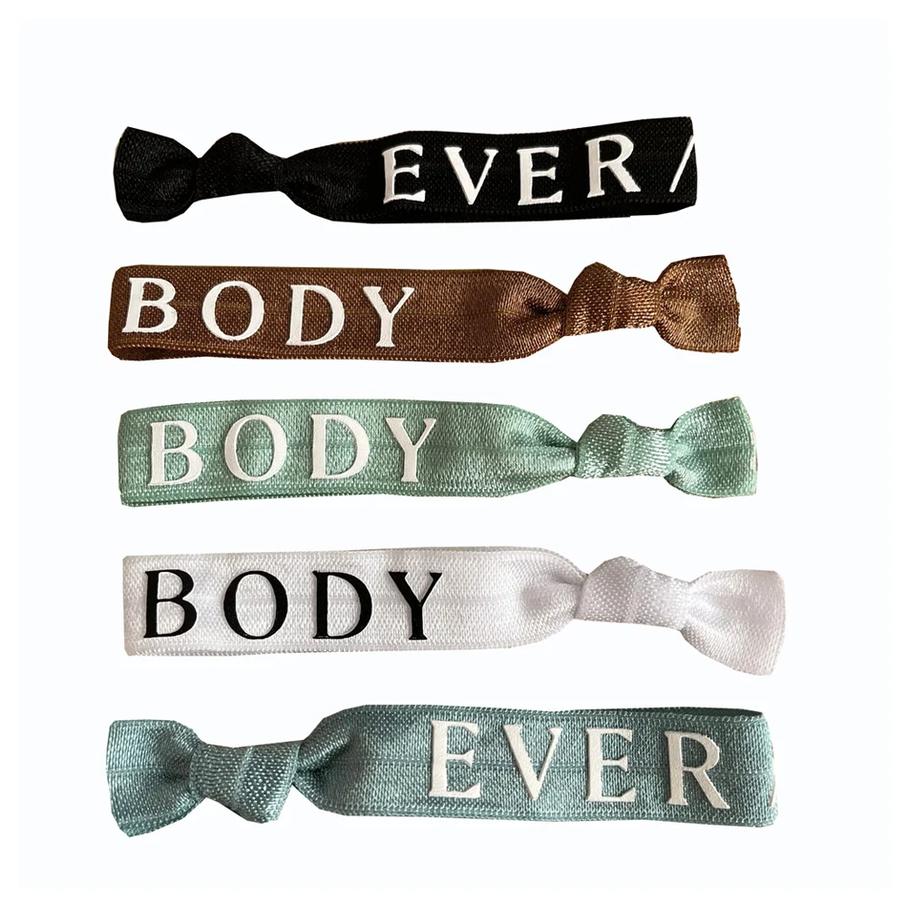 Custom Design Elastic Hair Band Printed Ponytail Holder Girls Bracelet