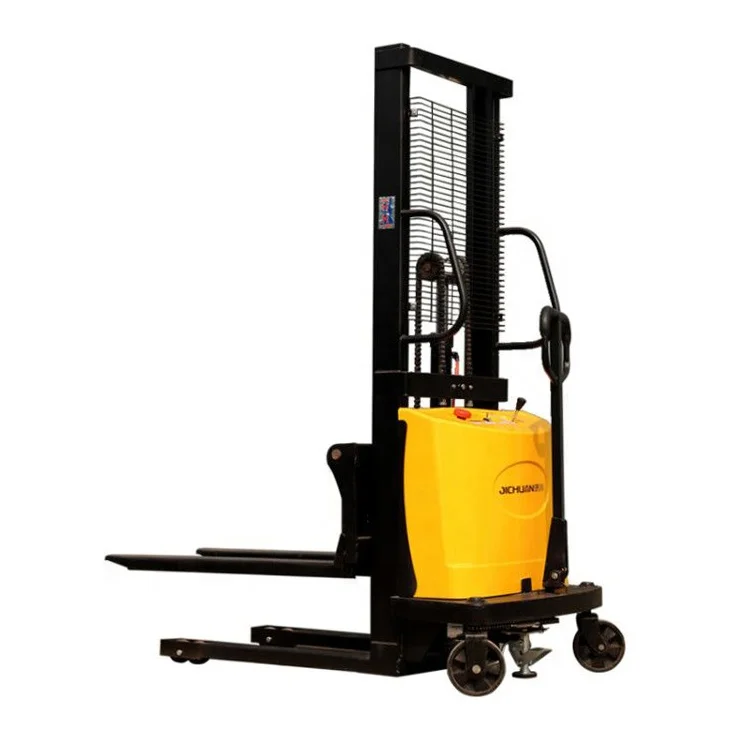 Muduo 2000kg 1500mm semi electric pallet stacker super battery life forklift high-efficiency pallet stacker