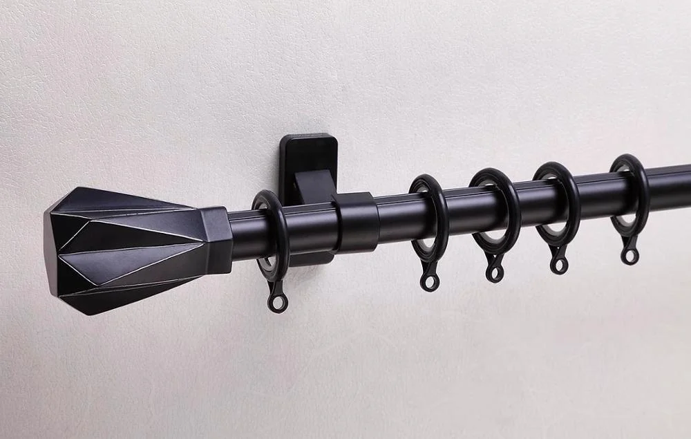 Keewo arrow  Curtain Rod finials Expanding End Fitting Flower Finials In Teal Or Turquoise Curtain pole