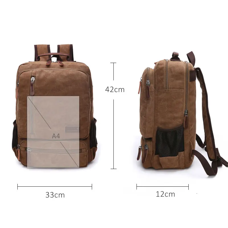 
Vintage Canvas Backpack Rucksack Casual Outdoor waterproof travel fashion Daypacks Bookbags cotton school canvas backpack 