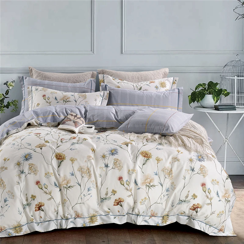 KOSMOS 100% cotton bedding printed bed sheet wholesale cheap duvet customized bedlinen bedding set quilt comforter set