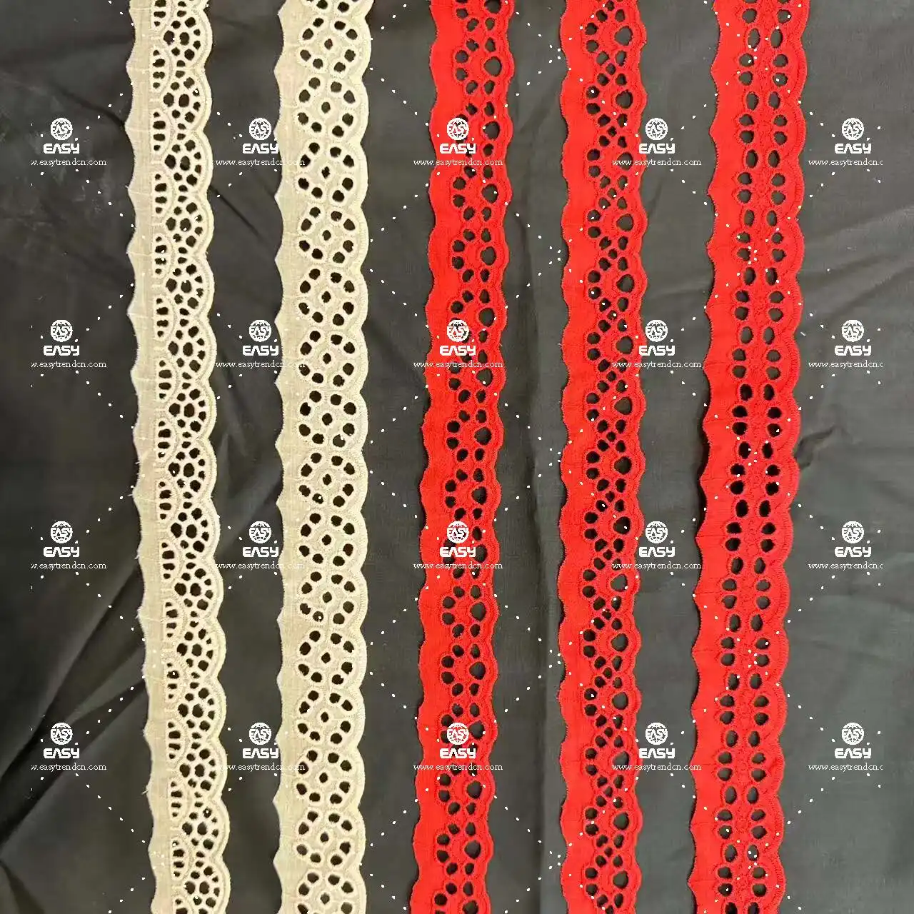 Curtain Trimmings Cotton Lace Sewing Clothes Embroidery Fabric 100% Cotton Sustainable Comfortable Embroidery Pattern 1000 Yards