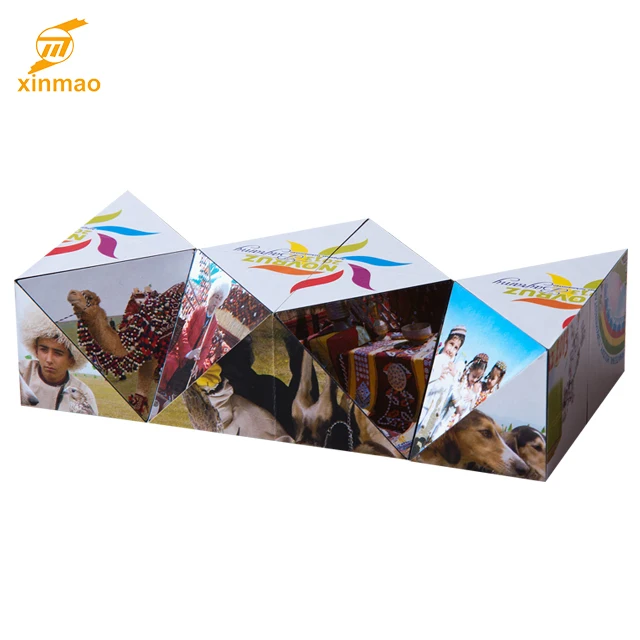 
2019 New Eco-Friendly Advertising Promotional Magic Cube custom folding educational puzzle toy 