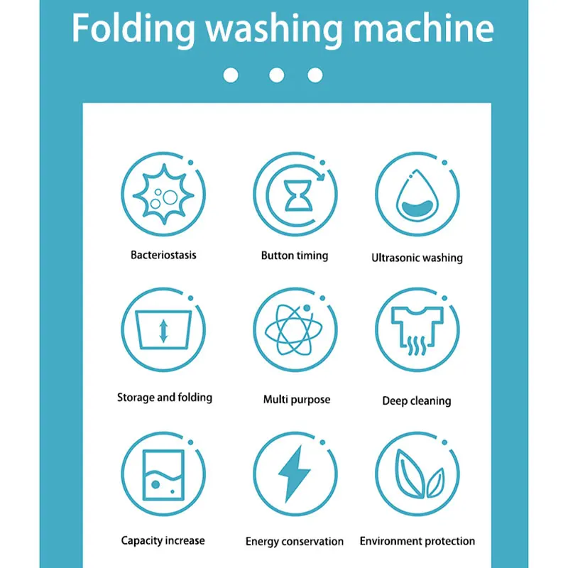 Angel Shield high quality 5kg folding small portable mini fully automatic washing machine for socks