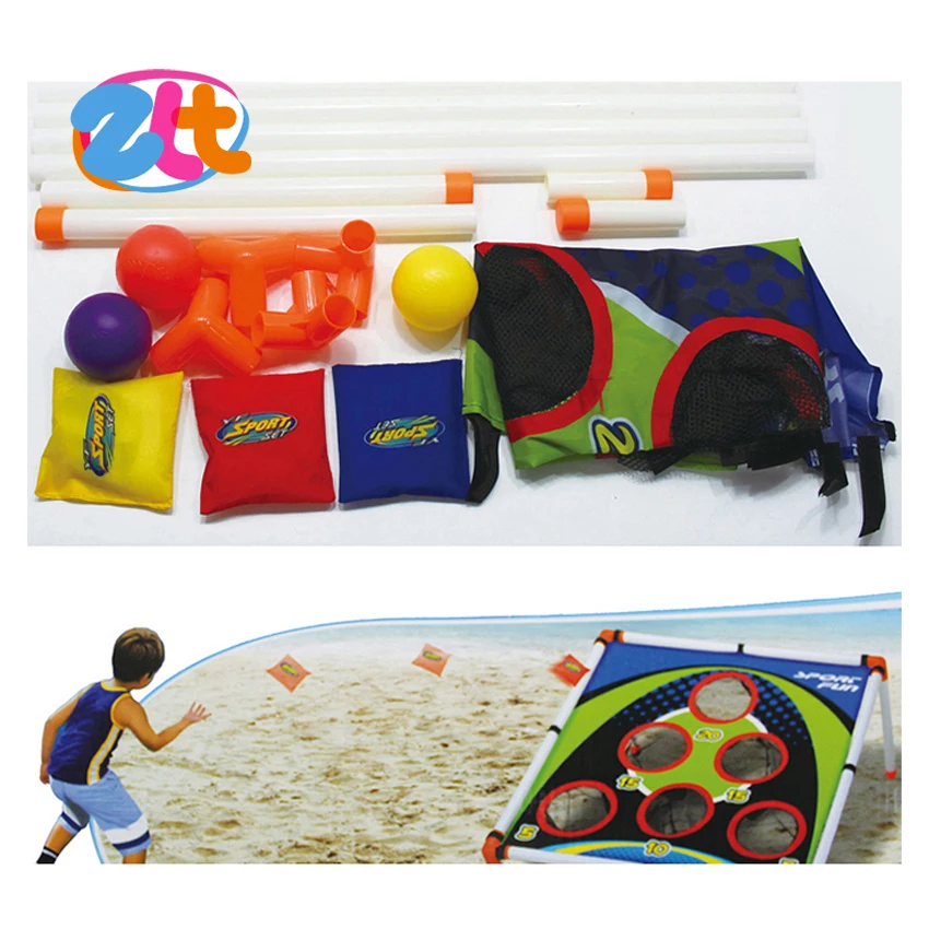 New designs bean bag toss games wholesale 6 cornhole game set