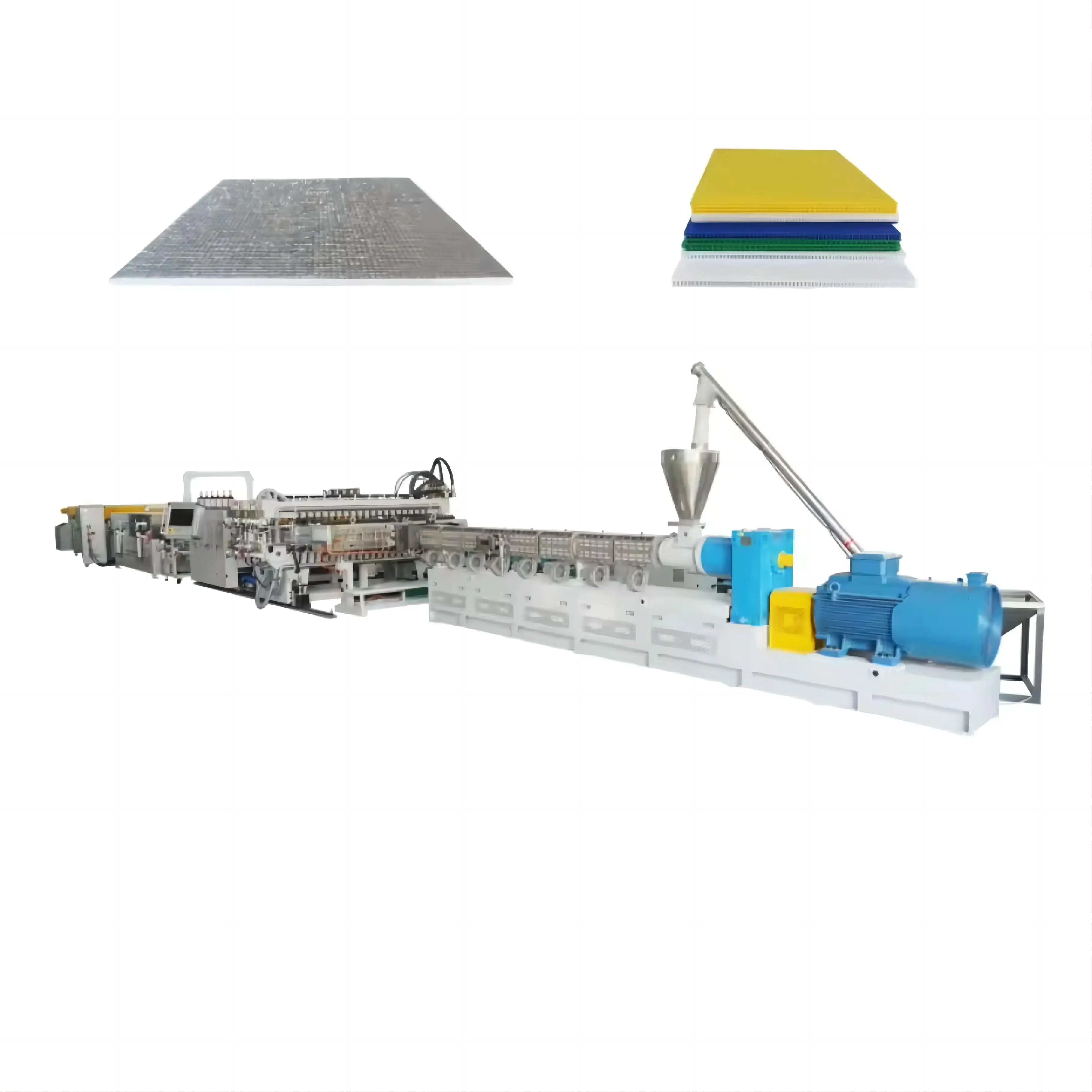 Plastic Hollow Grid Sheet Extrusion Machine PP Stone Plastic Corrugated Box Sheet Production Line