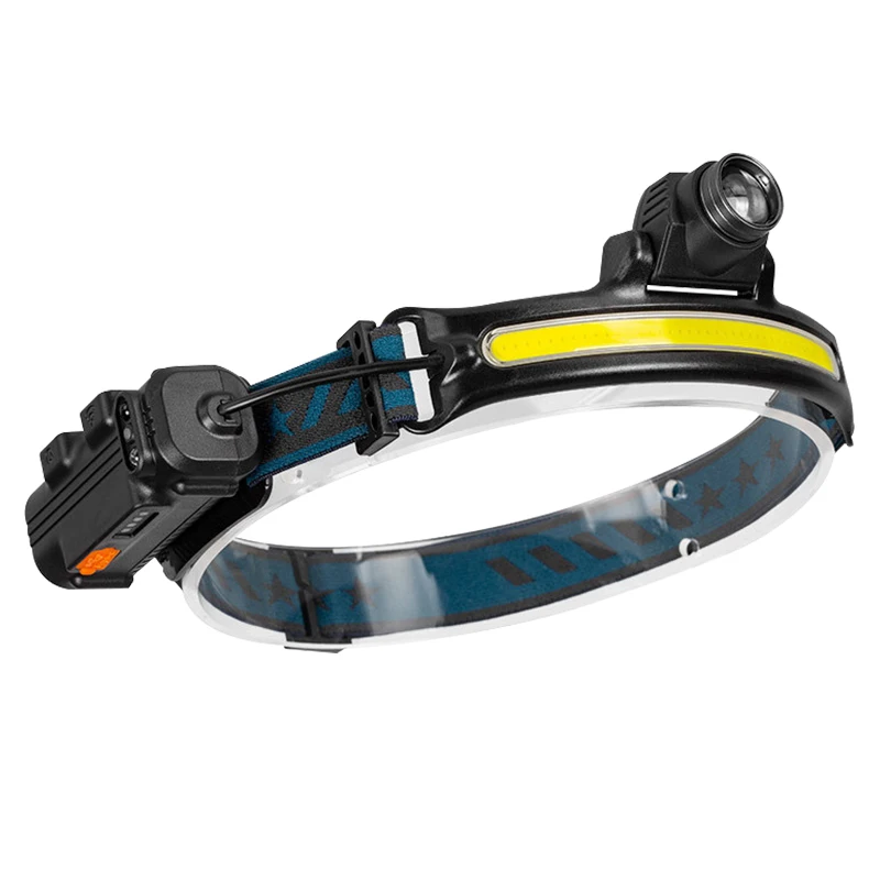 Waterproof Mini Headlamp COB COB XPG LED Wide Head Flashlight Headlamp For Running Sensor Headlight